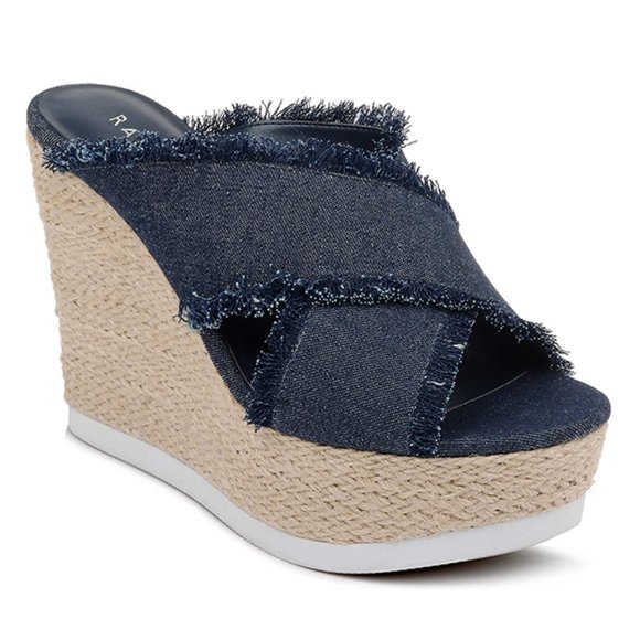 Rampage Denim Fabia Espadrille Wedge - Picture 1 of 6